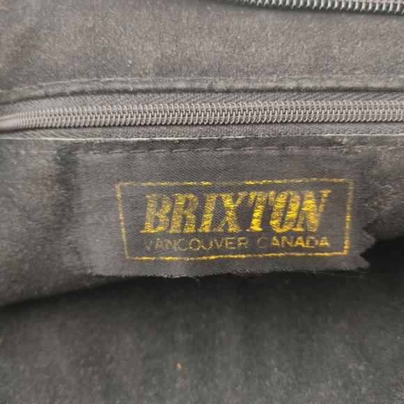 BRIXTON Vintage Black Leather  Clutch - Picture 2 of 6